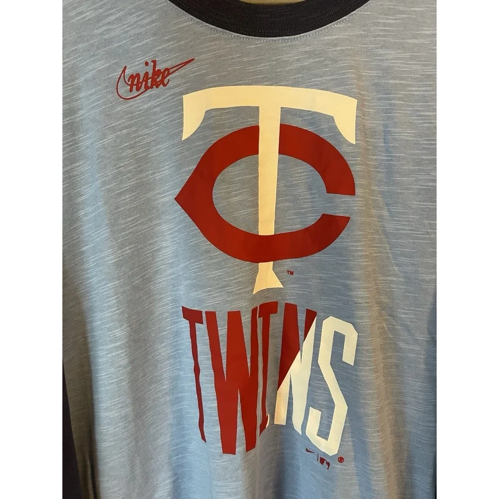 Men's‎ 3XL NWT Minnesota Twins Nike Cooperstown Long Sleeve Shirt Blue